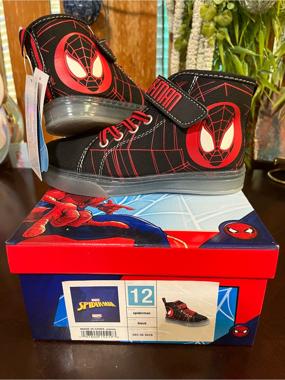 Light Up Spidey Hi-Tops